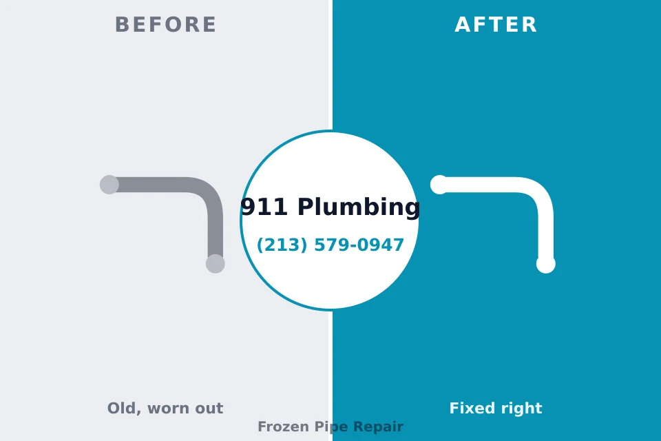 Before and after: plumbing company Shamrock, TX
